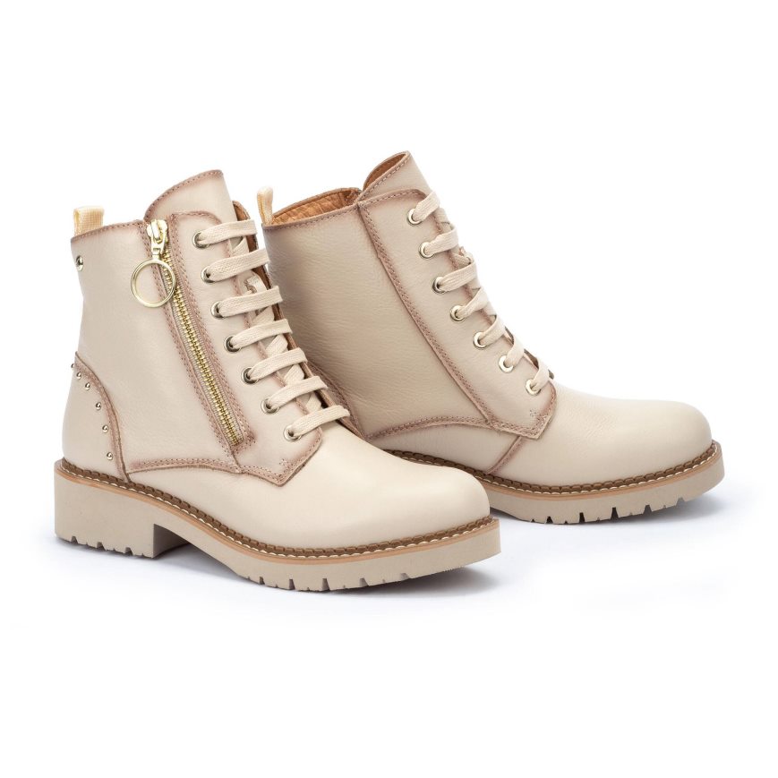 Women's Pikolinos VICAR Ankle Boots Cream | NZ O19278A